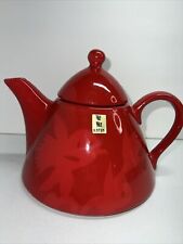 Kafuh Japanese Porcelain Teapot -red-Japan picture