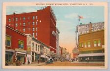 Broadway Showing Mohawk Hotel, Schenectady, NY New York 1928 Postcard (#4676) picture