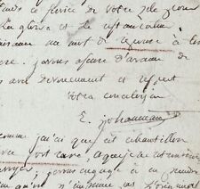 Letter from Eloi Johanneau to Jacques Le Brigant on the translation of Ossian into the... picture