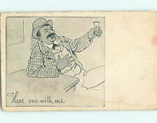 Pre-1907 comic HAVE ONE WITH ME - MAN OFFERS DRINK - TEMPERANCE 60k cards HQ8430 picture