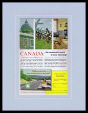 1963 Canada Trans-Highway Tourism Framed 11x14 ORIGINAL Vintage Advertisement picture