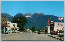 Ronan Montana Mission Mountains Nine Pipe Reservoir Street View Old Car Postcard picture