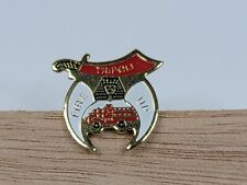 Vtg Tripoli Shriners Fire Up Lapel Pin Firetruck Firefighter Wisconsin GG47 picture