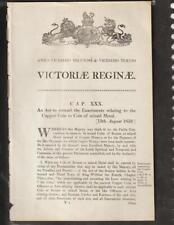 G.B. Queen Victoria  1859  Act of Parliament COINAGE - Coins ,Document, 2 Pages picture