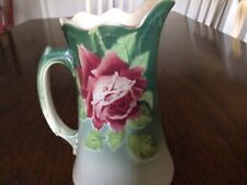 Maestricht Holland Vintage Circa Late 1800 Hand painted Rose Pitcher picture
