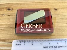 GERBER TOUCHÉ FOLDING KNIFE  STAINLESS HANDLE  MINT IN DISPLAY CASE   USA picture
