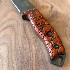 Scales compatible with ESEE 5/6 knife Skulls Bloodwood picture