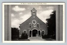 Gainesville TX, St Mary's Catholic Church, Texas Vintage Postcard picture