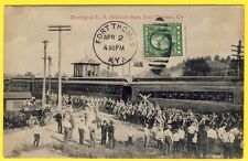 cpa POST CARD USA MOVING of U.S. SOLDIERS from FORT THOMAS in 1916 Train Station picture