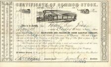 Russell Sage autographed Milwaukee and Prairie du Chien Railway Stock (Uncancele picture