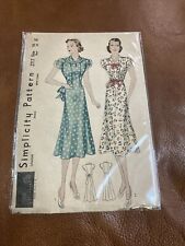 1930s Simplicity Dress Sewing Pattern 2717 Bust 34 Size 16 picture