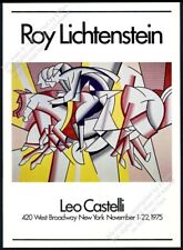 1975 Roy Lichtenstein horse racing art NYC gallery show vintage print ad picture