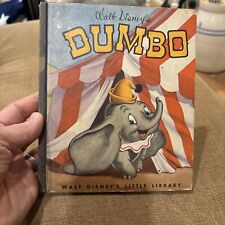 Vintage Dumbo Walt Disney's Little Library Book With Blue Binding From 1947 picture