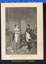 Meeting of Napoleon and Queen Louise at Tilsit - 1882 Print CLEARANCE picture