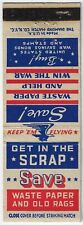 Get in the Scrap Help Win the War WWII FS Empty Matchbook Cover picture