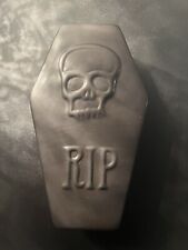 Ceramic 6in Matte Black rip Coffin Covered Box. Michael’s. picture