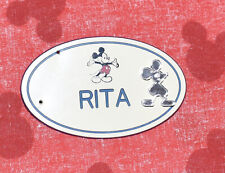 RITA - DISNEY STUDIOS CAST MEMBER NAME TAG BADGE MIRROR MICKEY PIN ATTACHED picture