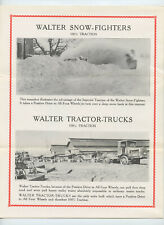 1928 Dealer Flyer Walter Motor Truck Snow Fighters Long Island City New York #2 picture