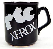 VINTAGE XEROX CERAMIC MUG CUP RTC XEROX SAN FRANSISCO CA BLACK CUP ENGLAND EUC picture