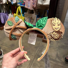US Disney Parks Marvel Guardians of The Galaxy I Am Groot Corduroy Ears Headband picture