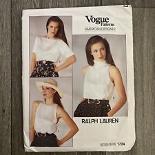Vintage Sewing Pattern Vogue American Designer Ralph Lauren # 1724 SZ  8 picture
