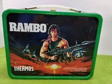 Vintage 1985 Rambo Metal Lunch Box No Thermos Sylvester Stallone TV Collectable picture