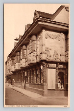Postcard RPPC Ancient House Ipswich UK Sepia Tone Corner Steet View c1910 picture