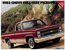 1983 Chevrolet full-size pickups factory brochure-16 pages-Chevy 4x4 6.2 K10 K20 picture
