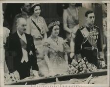 1939 Press Photo Albert Lebrun, Queen Elizabeth, King George at Covent Garden picture