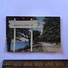 WELCOME TO BOLTON ONTARIO CANADA POSTCARD VINTAGE #155 picture