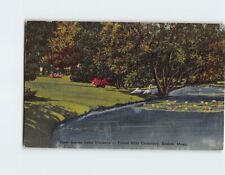 Postcard View Across Lake Hibiscus, Forest Hills Cemetery, Boston, Massachusetts picture