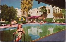 1952 CHANDLER, Arizona Postcard SNA MARCOS HOTEL & BUNGALOWS - Girl at the Pool picture