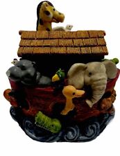 Vintage Young’s Resin 7” Noah’s Ark Piggy Bank picture