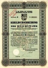 Anleihe des Freistaates Mecklenburg-Schwerin 200 Reichsmark - German Bond - Fore picture
