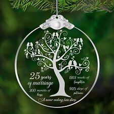 25th Wedding Anniversary Ornament, 25th Anniversary Wedding Gift, 25 Years As picture