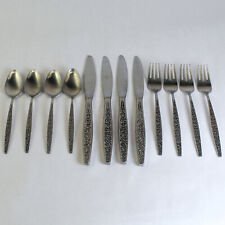 Lot 12 Pc International Decorator Stainless Dubonnet Flatware Knives Spoon Forks picture