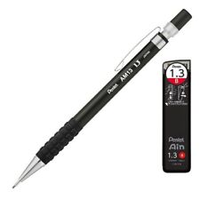 Pentel Mechanical Pencil AMAIN 1.3mm Black AND 10Lead Refills, MADE IN JAPAN picture
