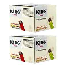 King Classic Disposable Butane Lighters Assorted Colors (100 Count) 2 Pack picture