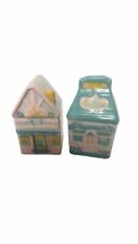 Vintage Cute Cottage Houses Salt & Pepper Shakers picture