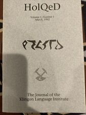 HolQeD “ The Journal Of The Klingon Language Institute “ Vol 1, Number 1, 1992 picture