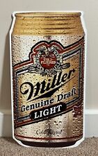 Vintage Miller Light Metal Beer Sign 15”x8” picture