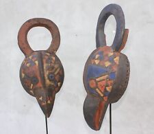 Authentic Antique African Mossi Tribal Masks - Set of Two Handcrafted Wooden picture