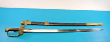 French Model 1854 Naval Marine Officers' Sword Coulaux Klingenthal + Scabbard picture