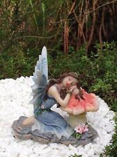 Miniature Fairy Garden Blue Fairy Sleeping on Mushroom - Buy 3 Save $5 picture