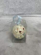 Vintage 1990's Hand Painted Bunny Rabbit Easter Egg with Transparent Plastic Box picture