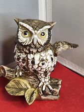 Vintage Homco Barn Owl #1114 Collectible 5 Inch Tall Figurine picture