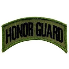 ARMY HONOR GUARD SUBDUED OD SHOULDER ROCKER TAB EMBROIDERED MILITARY PATCH  picture