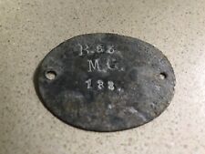 WW1 Identification Disk, Dog Tag French Or German R65 M.G. 188  picture