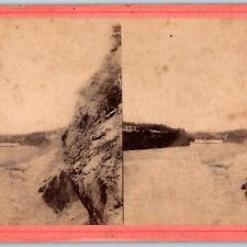 c1870s New York Niagara River Stereo Card Real Photo American Views Orange V24 picture