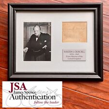 WINSTON CHURCHILL * JSA * UK Prime Minister AUTOGRAPH Cut Signature SIGNED 1946 picture